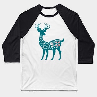 Scandivian decorated Dear Baseball T-Shirt